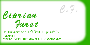 ciprian furst business card